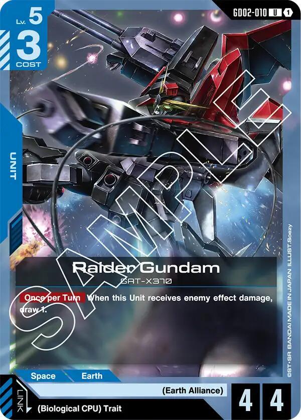Raider Gundam GD02-010 Gundam card