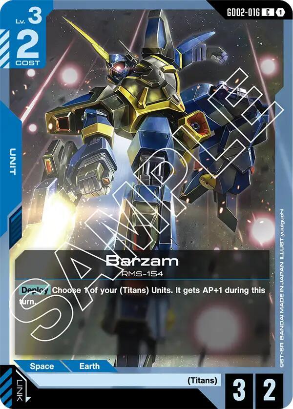 Barzam GD02-016 Gundam card