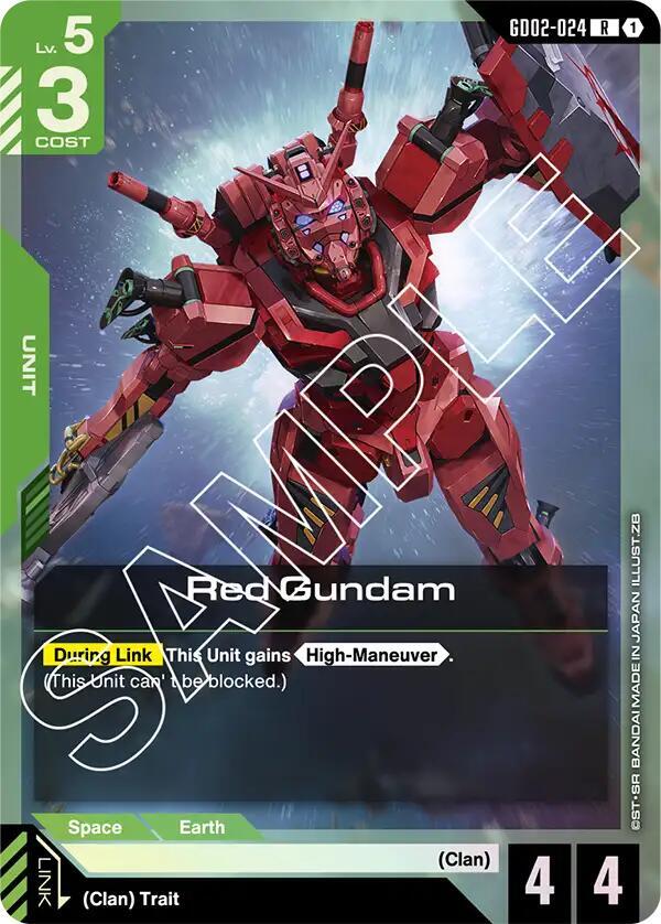 Red Gundam GD02-024 Gundam card