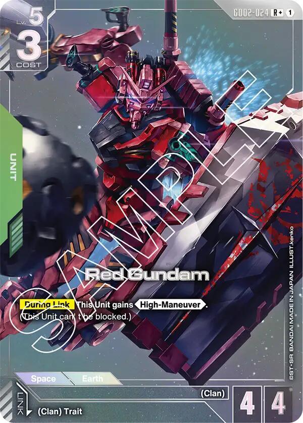Red Gundam GD02-024 R+ Gundam card