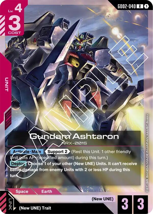 Gundam Ashtaron GD02-040 Gundam card