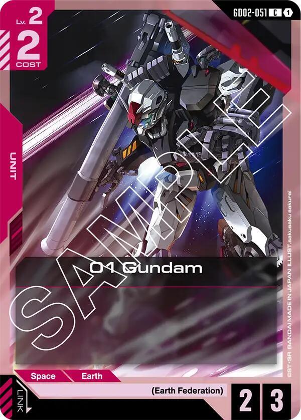 01 Gundam GD02-051 Gundam card