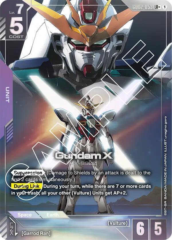 Gundam X GD02-053 LR+ Gundam card