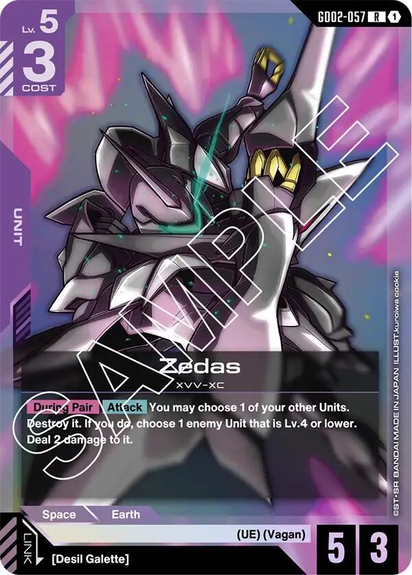 Zedas GD02-057 Gundam card