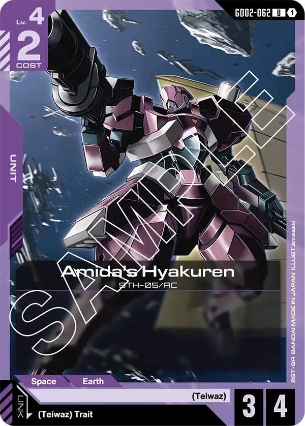 Amida's Hyakuren GD02-062 Gundam card