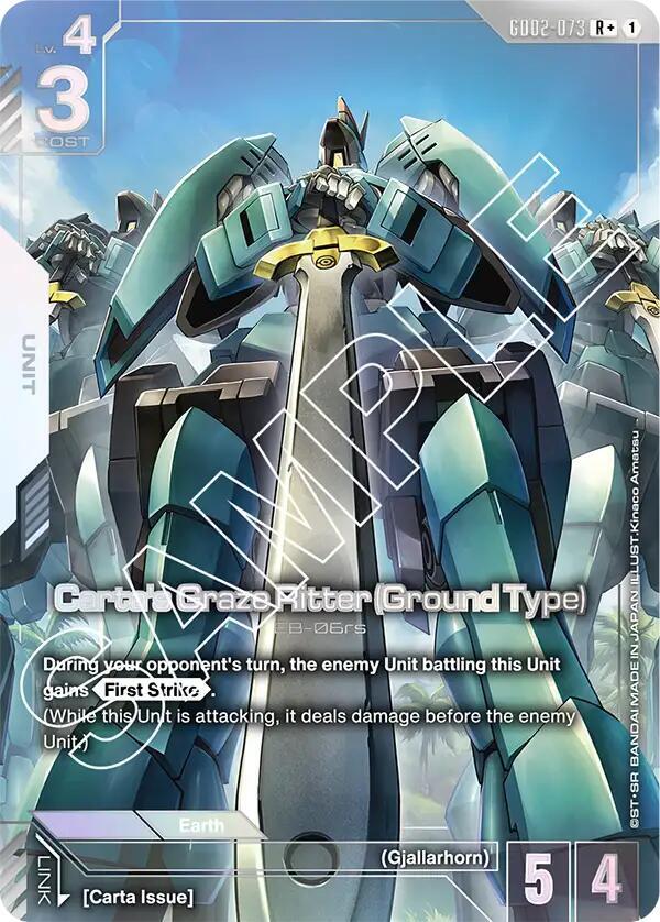 Carta's Graze Ritter (Ground Type) GD02-073 R+ Gundam card