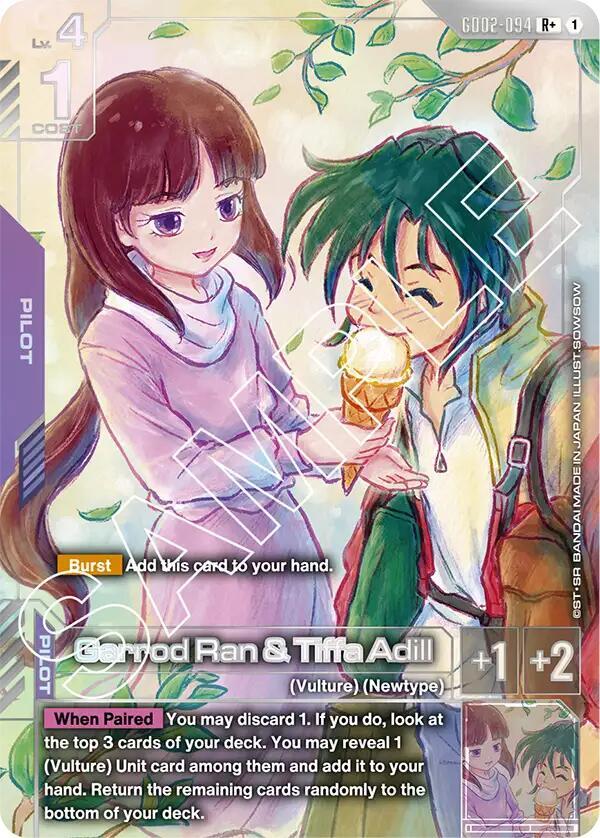 Garrod Ran & Tiffa Adill GD02-094 R+ Gundam card