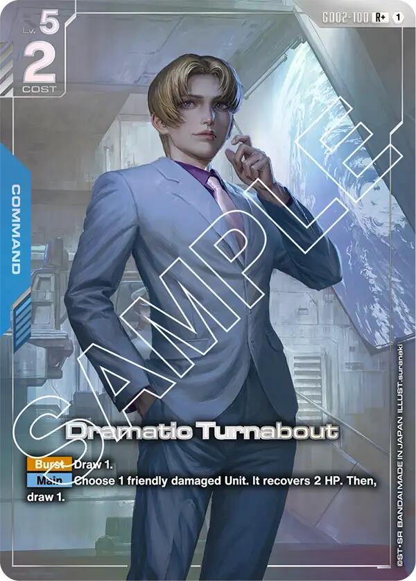 Dramatic Turnabout GD02-100 R+ Gundam card