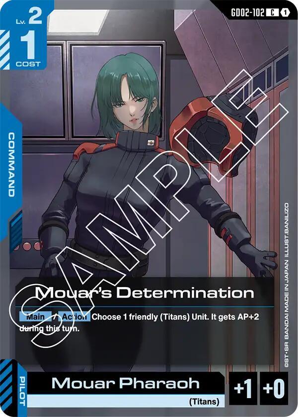 Mouar's Determination GD02-102 Gundam card