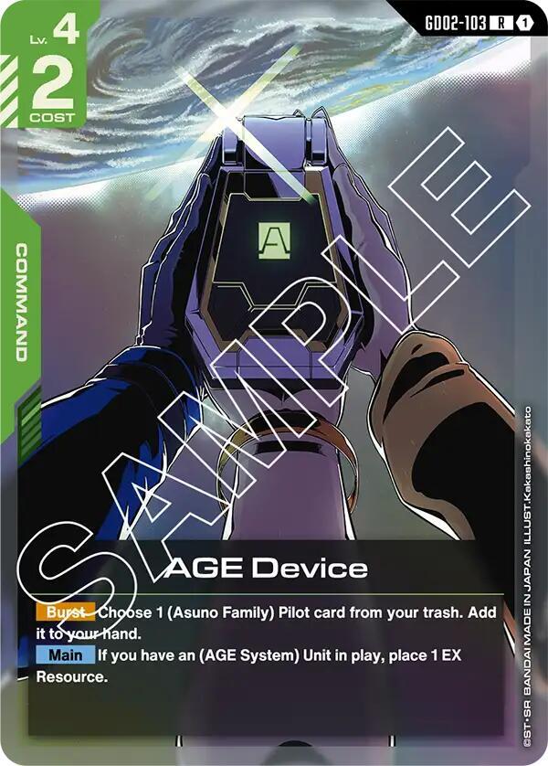 AGE Device GD02-103 Gundam card