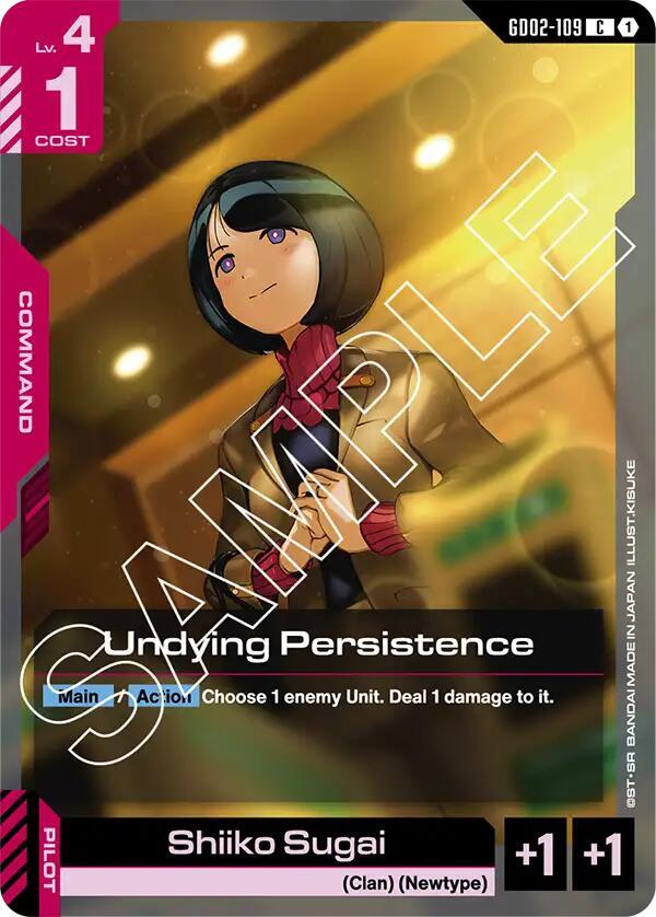 Undying Persistence GD02-109 Gundam card