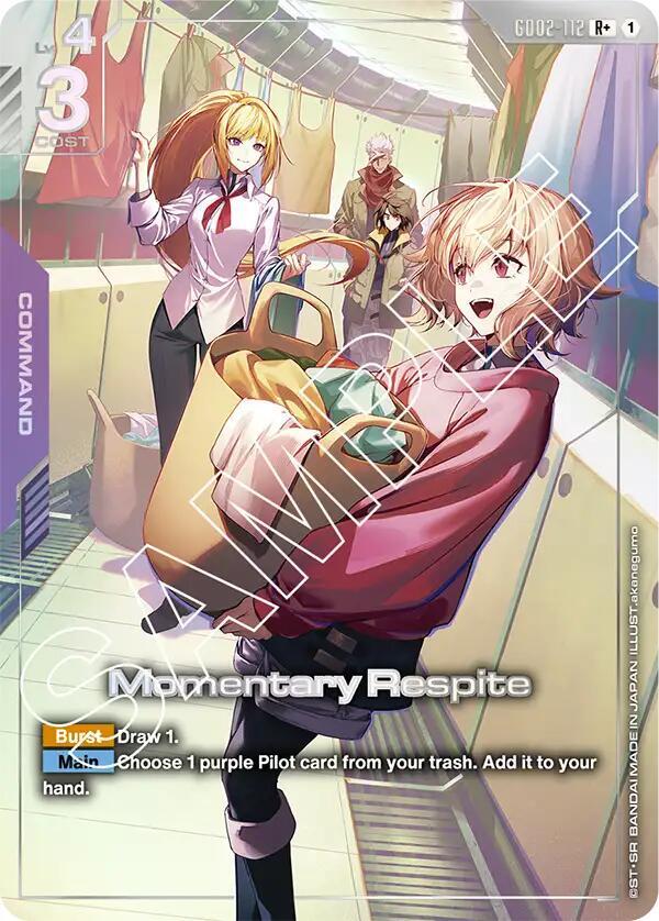 Momentary Respite GD02-112 R+ Gundam card