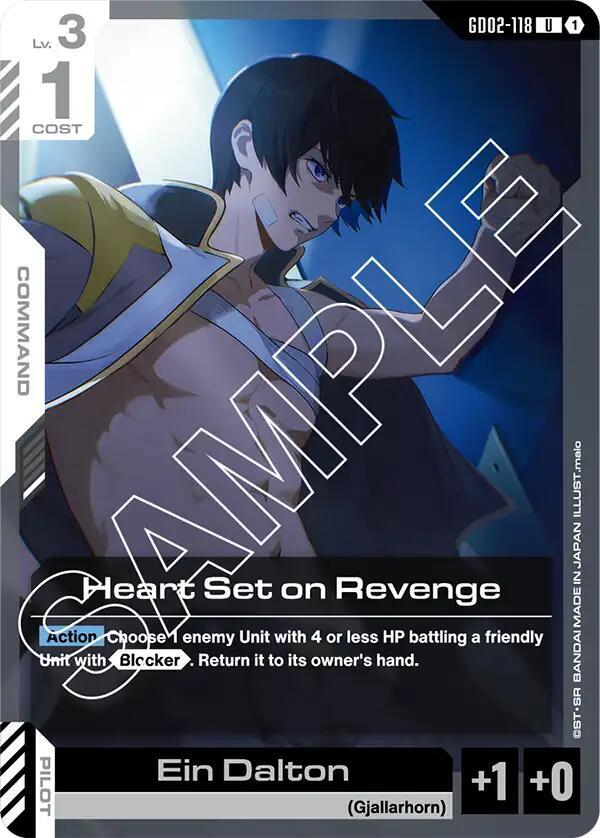 Heart Set on Revenge GD02-118 Gundam card