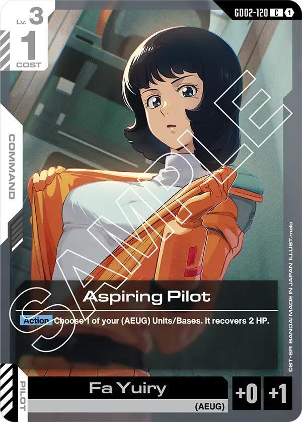 Aspiring Pilot GD02-120 Gundam card