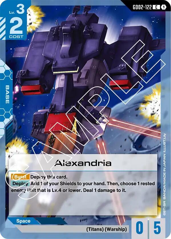Alexandria GD02-122 Gundam card