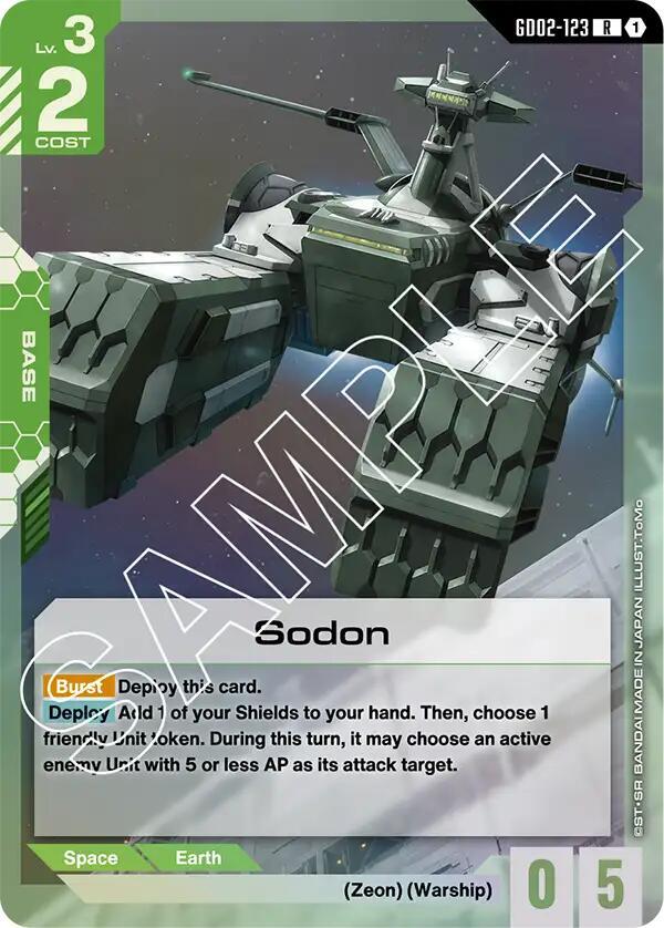 Sodon GD02-123 Gundam card