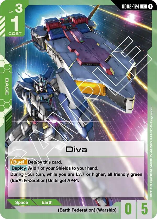 Diva GD02-124 Gundam card