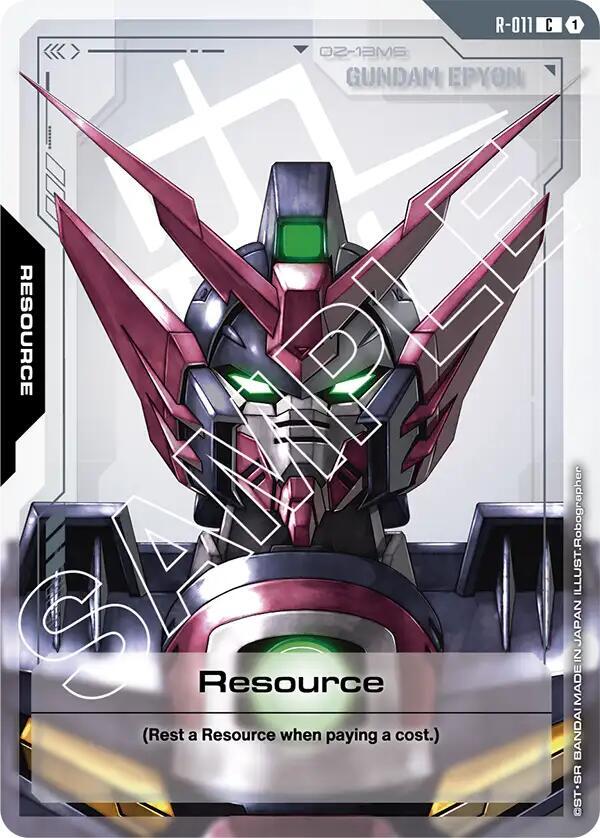 Resource R-011 Gundam card