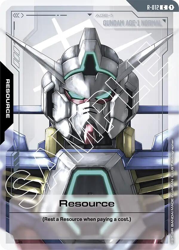 Resource R-012 Gundam card