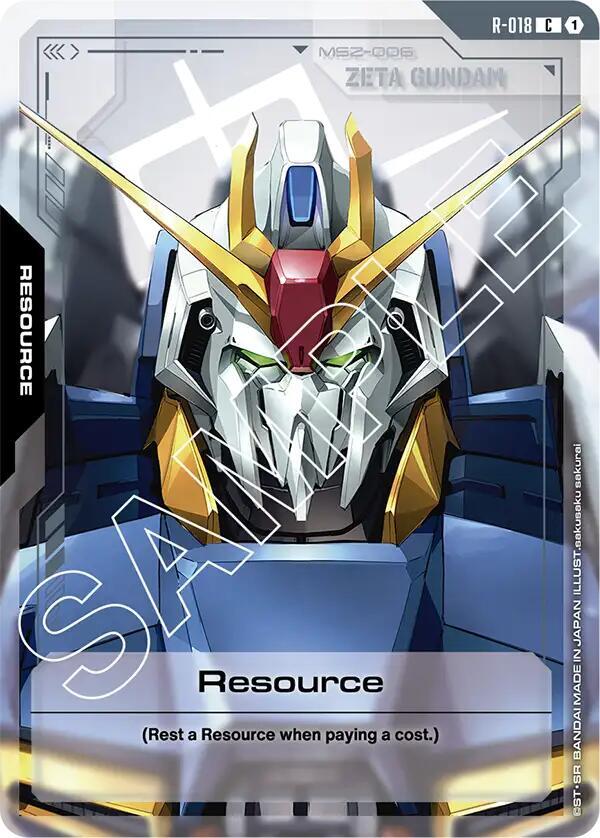 Resource R-018 Gundam card