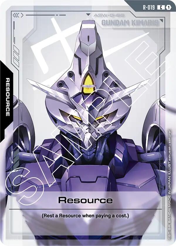 Resource R-019 Gundam card