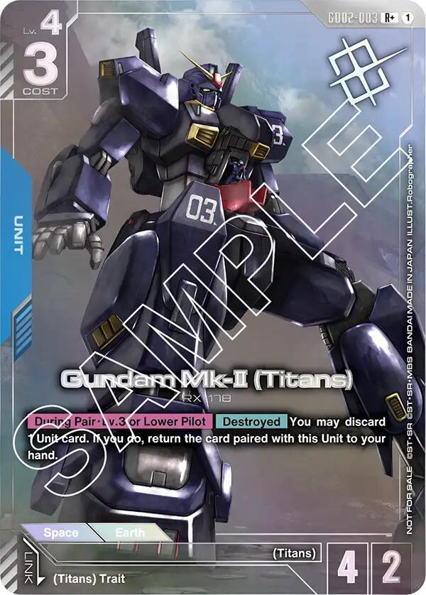 Gundam Mk-II (Titans) GD02-003 R+ Gundam card