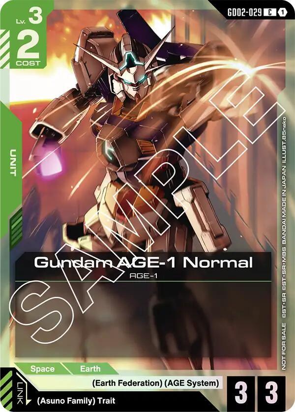 Gundam AGE-1 Normal GD02-029 C Gundam card