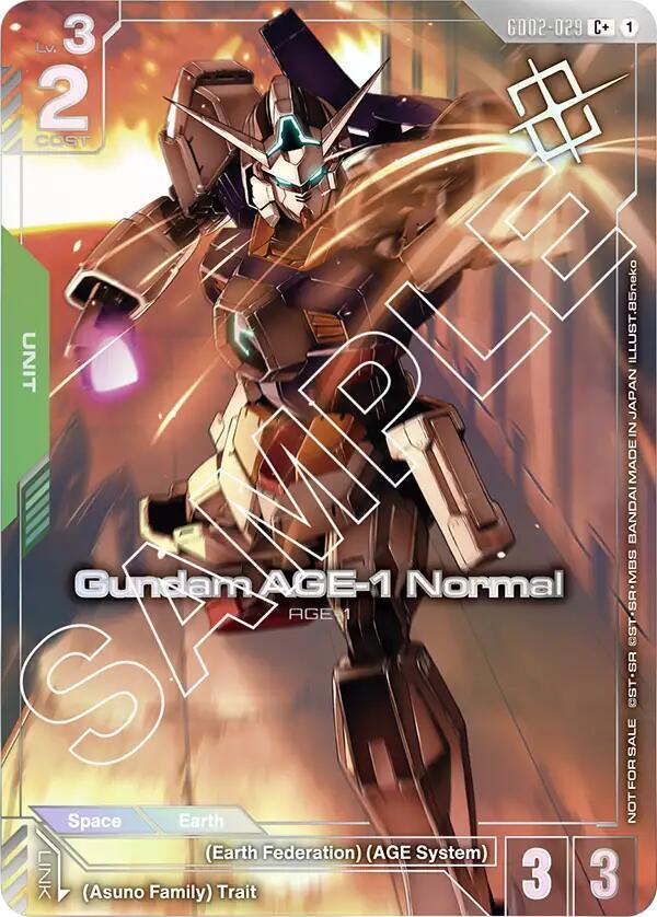 Gundam AGE-1 Normal GD02-029 C Gundam card