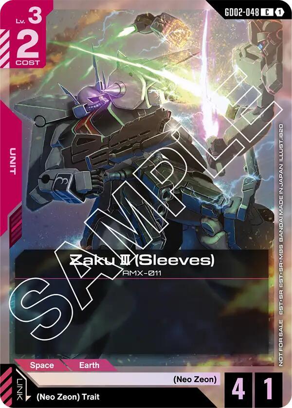 Zaku III (Sleeves) GD02-048 C Gundam card