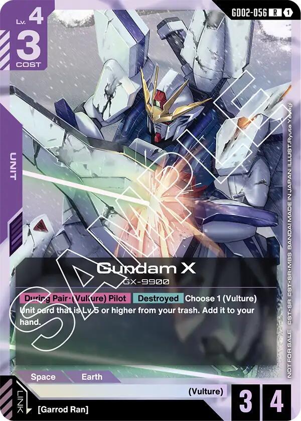 Gundam X GD02-056 R Gundam card