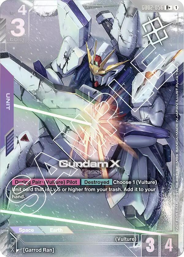 Gundam X GD02-056 R+ Gundam card