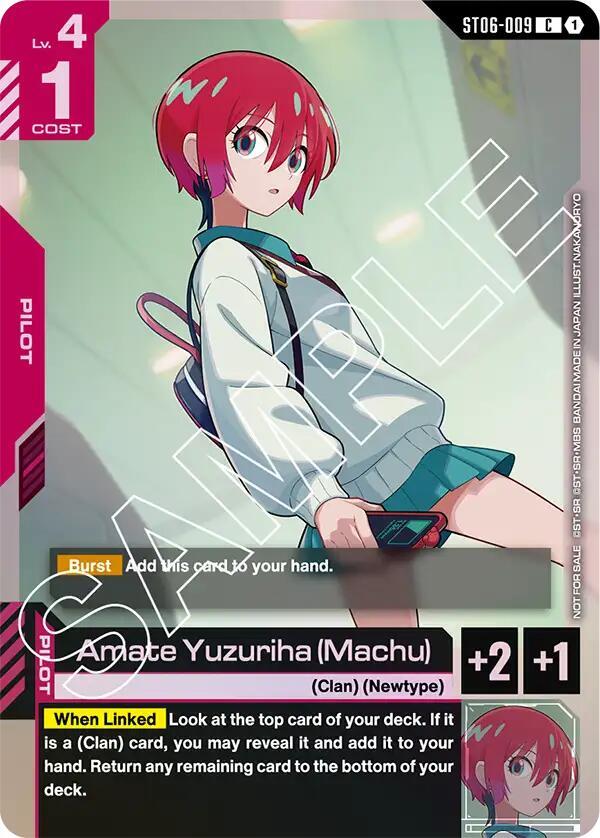 Amate Yuzuriha (Machu) ST06-009 C Gundam card
