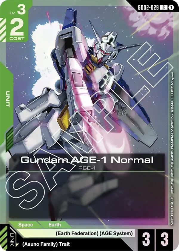Gundam AGE-1 Normal GD02-029 C Gundam card