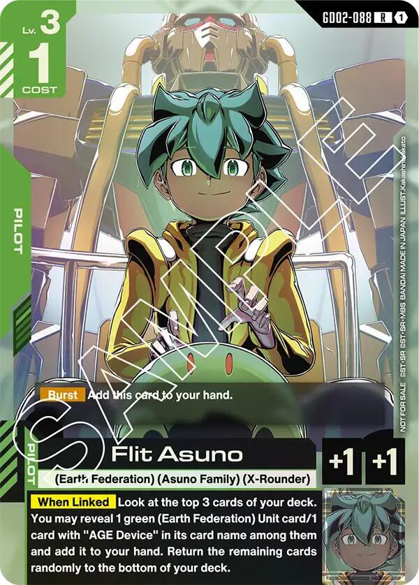 Flit Asuno GD02-088 R Gundam card