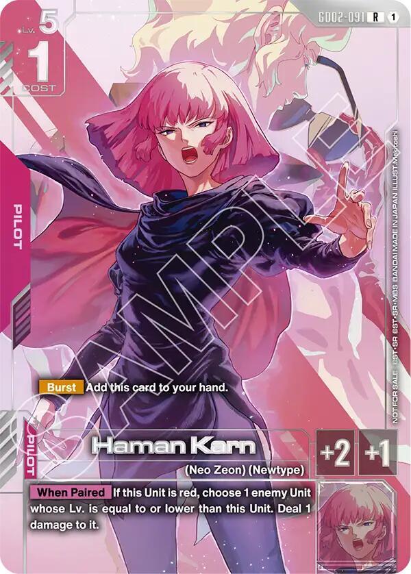 Haman Karn GD02-091 R Gundam card