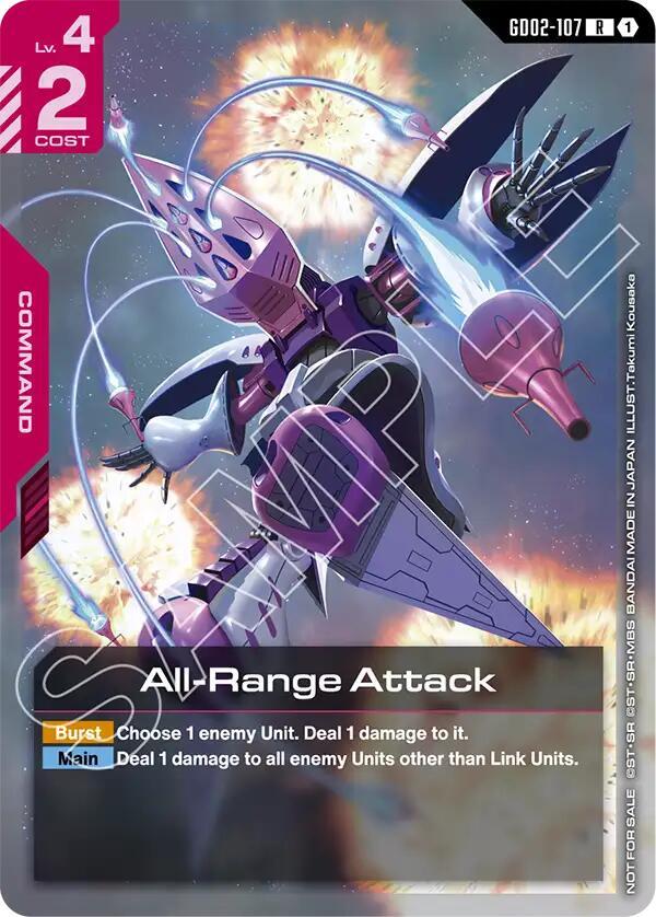All-Range Attack GD02-107 R Gundam card
