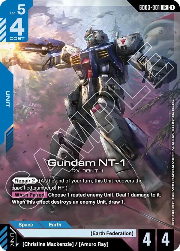 Gundam NT-1 GD03-001 Gundam card