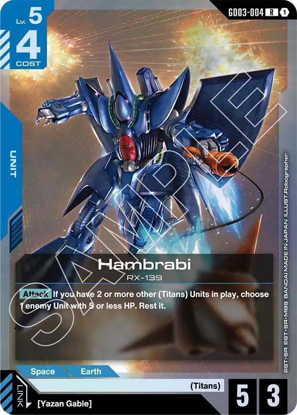 Hambrabi GD03-004 Gundam card