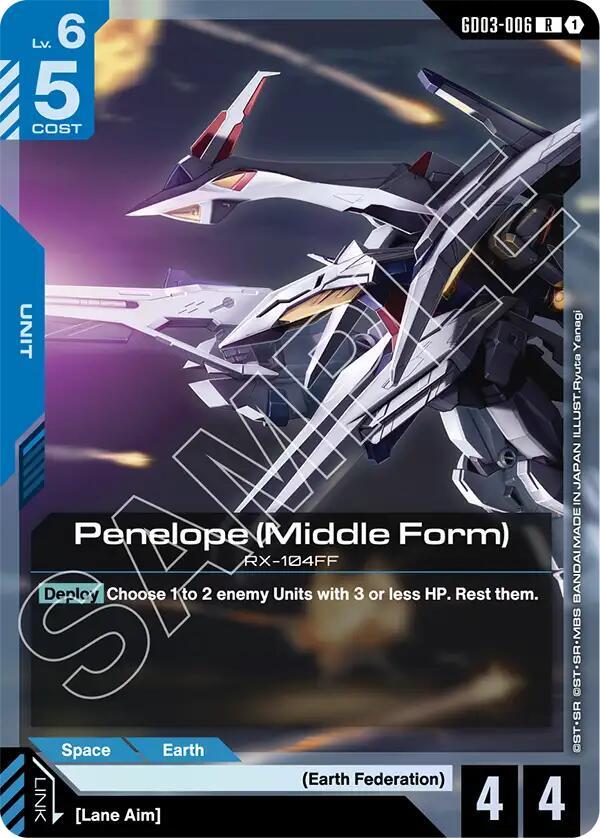 Penelope (Middle Form) GD03-006 Gundam card