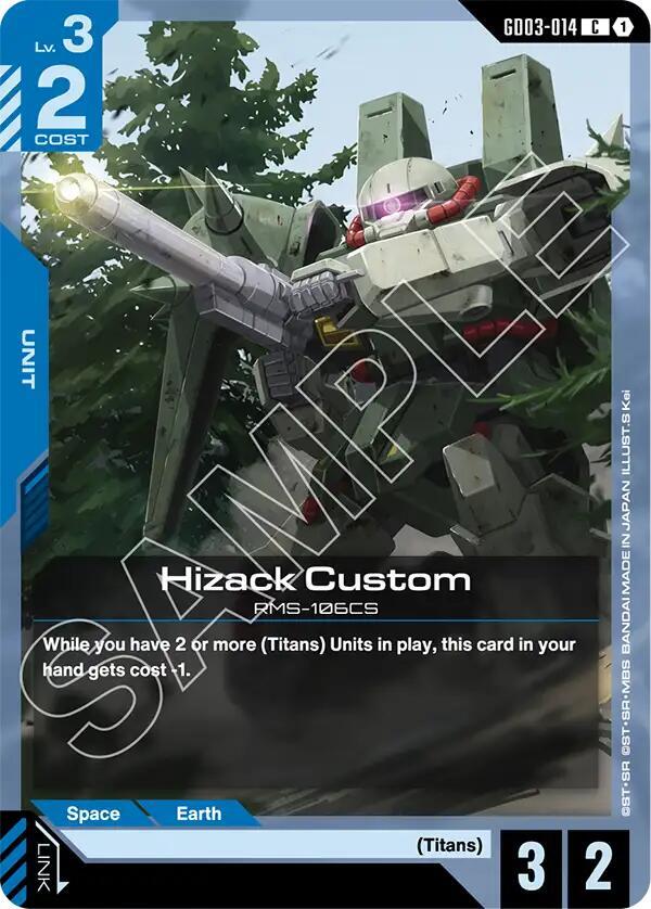 Hizack Custom GD03-014 Gundam card