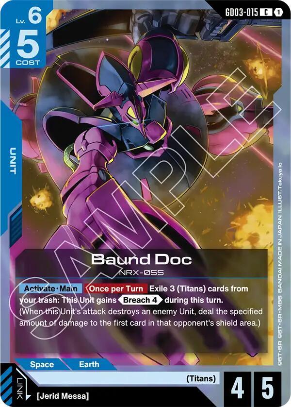 Baund Doc GD03-015 Gundam card