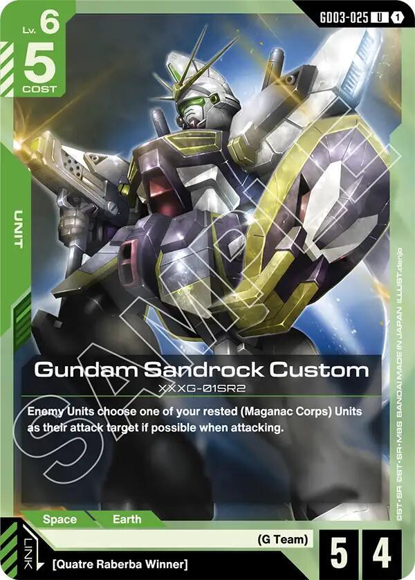 Gundam Sandrock Custom GD03-025 Gundam card