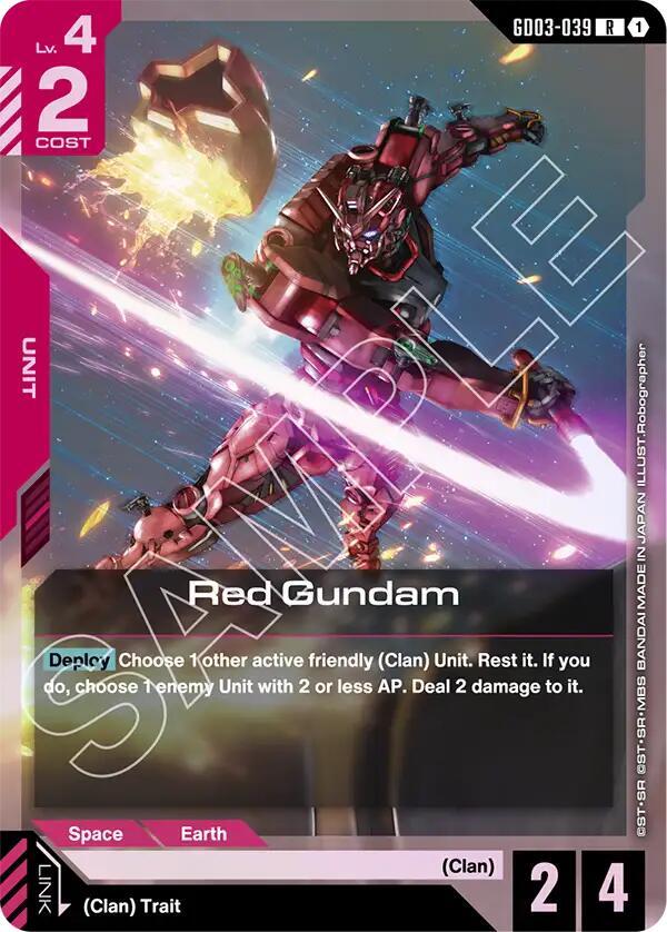 Red Gundam GD03-039 Gundam card