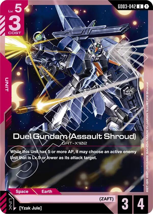 Duel Gundam (Assault Shroud) GD03-042 Gundam card