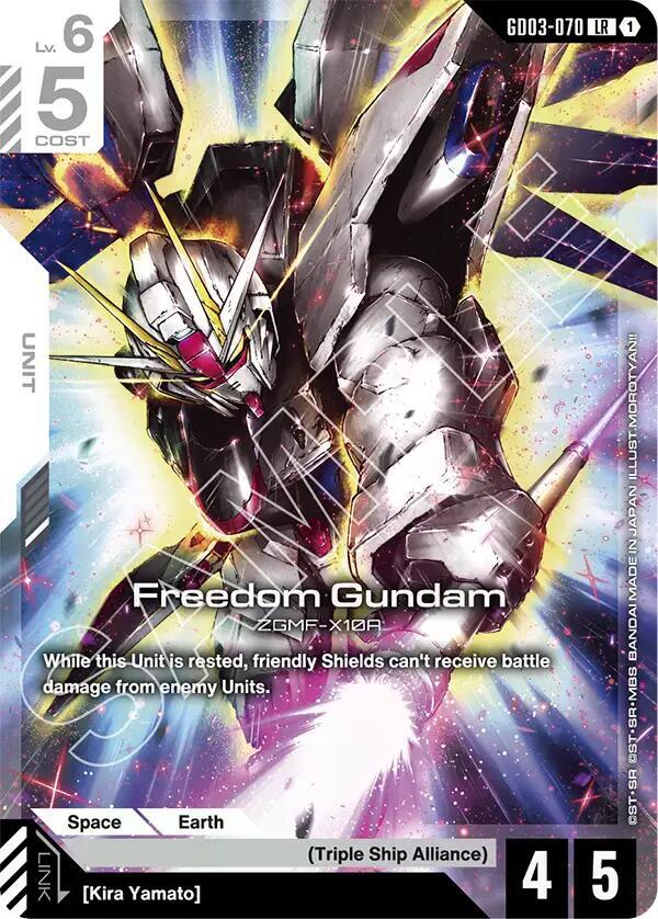 Freedom Gundam GD03-070 Gundam card