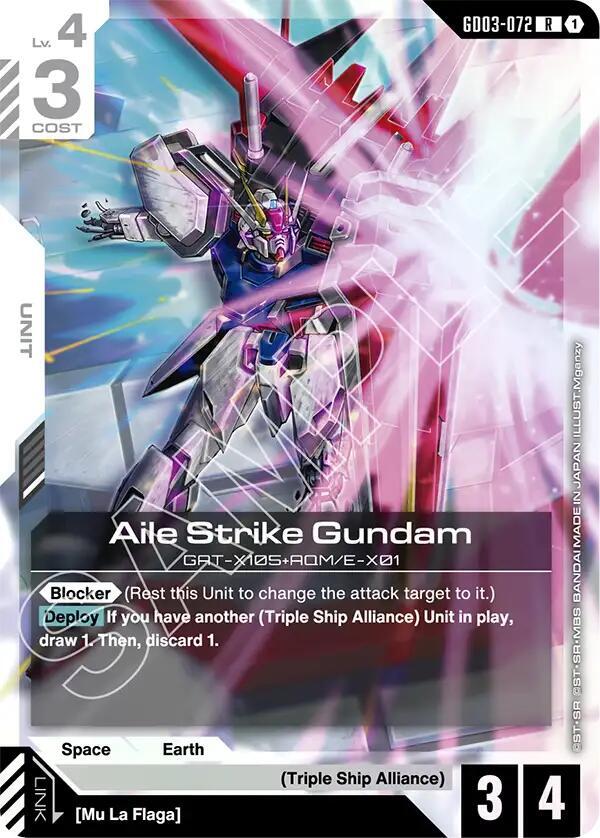 Aile Strike Gundam GD03-072 Gundam card