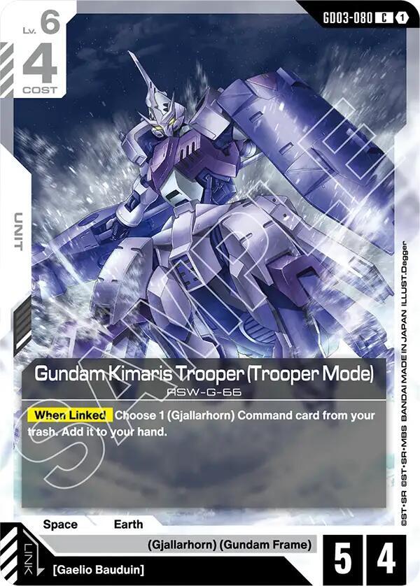 Gundam Kimaris Trooper (Trooper Mode) GD03-080 Gundam card