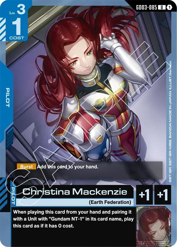 Christina Mackenzie GD03-085 Gundam card