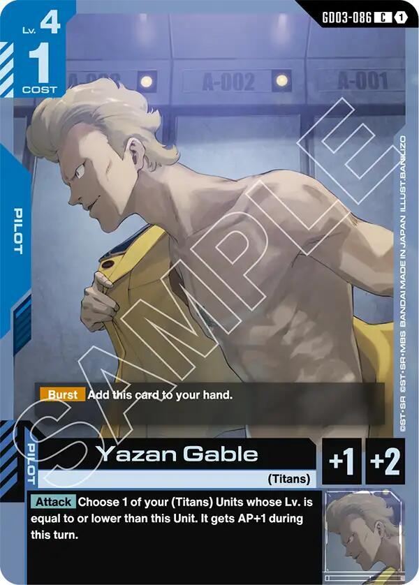 Yazan Gable GD03-086 Gundam card