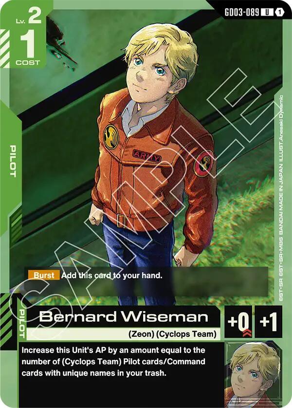 Bernard Wiseman GD03-089 Gundam card